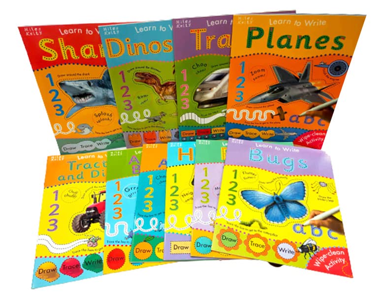 Wipe Clean Learn To Write 10 Books Collection Set