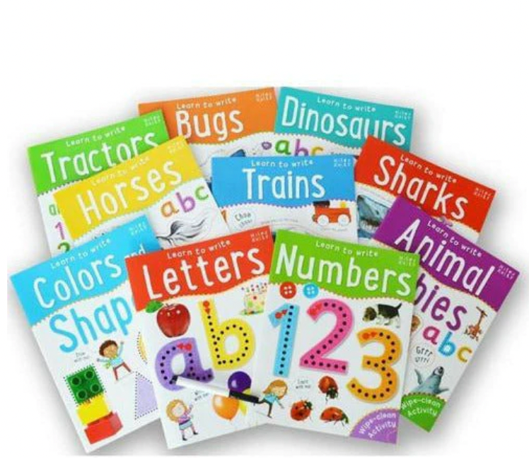 Wipe Clean Learn To Write 10 Books Collection Set